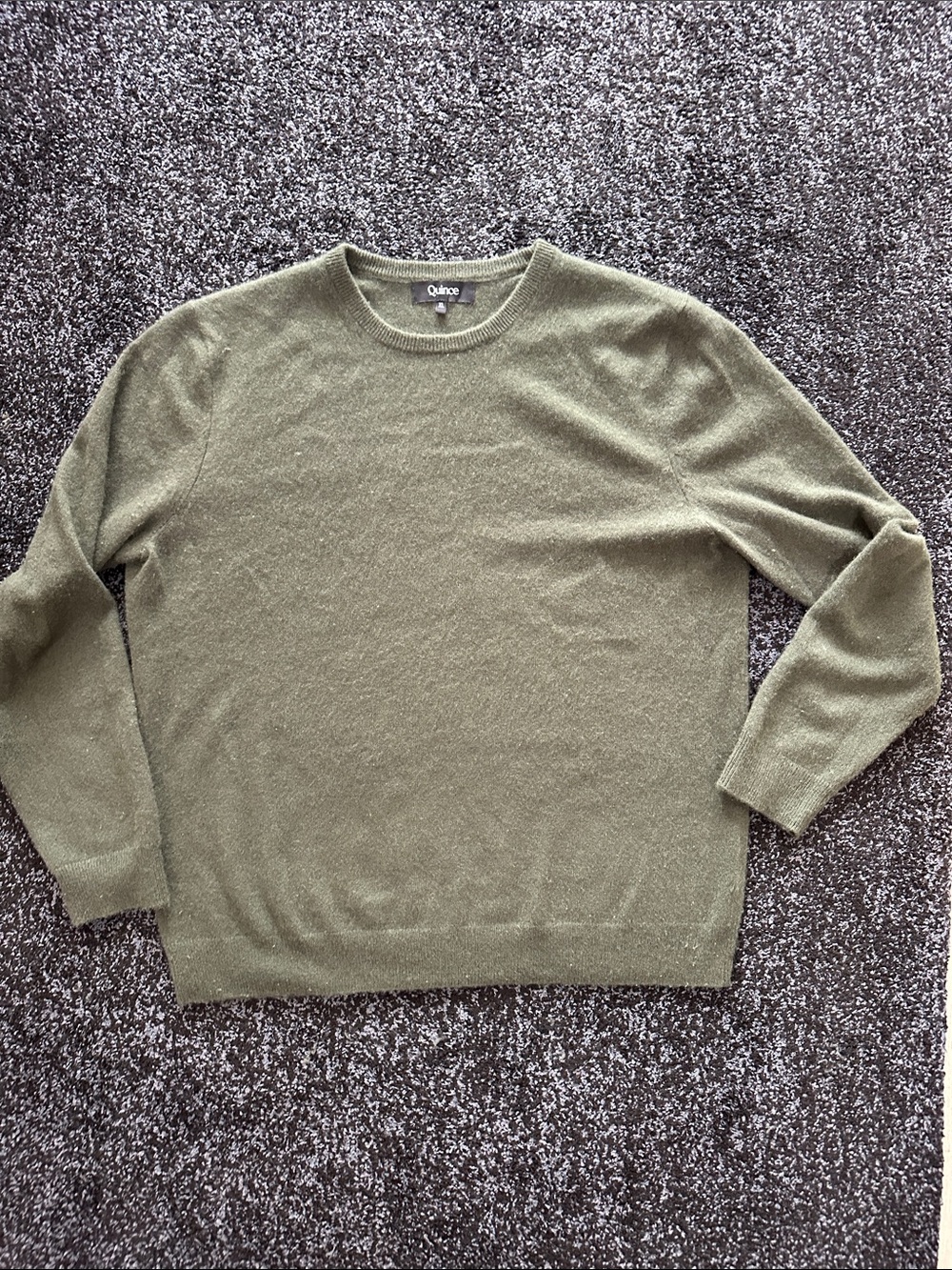 Quince Men's Olive Green Crewneck Sweater